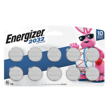 Energizer 2032 3V Lithium Coin 10-Pack Batteries