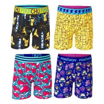Boys' Pokeman Boys' Boxer Briefs, 4-Pack 