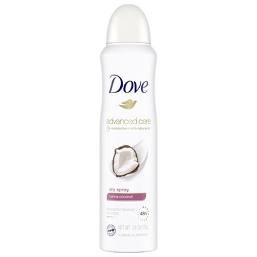 Dove Dry Spray 0Percent Caring Coconut Deodorant 3.8oz