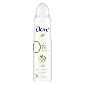 Dove Dry Spray 0Percent Cucumber Green Tea Deodorant 3.8oz