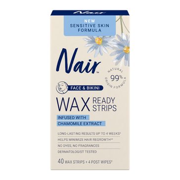 Nair Sensitive Wax Strips for Face