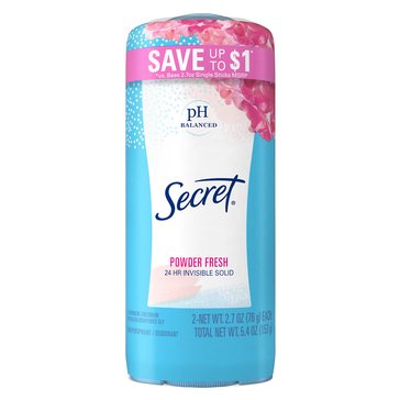 Secret Solid Powder Fresh Deodorant 2 Pack 2.7oz