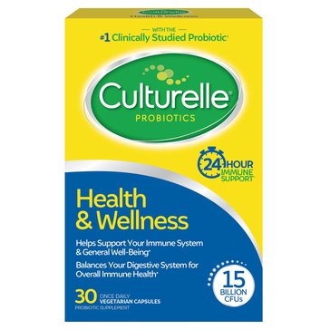 Culturelle Probiotic Well Health & Wellness for Digestive Tract Capsules, 50-count
