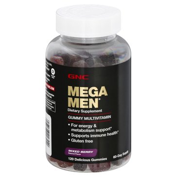 GNC Mega Men Multivitamin Gummies 120-count