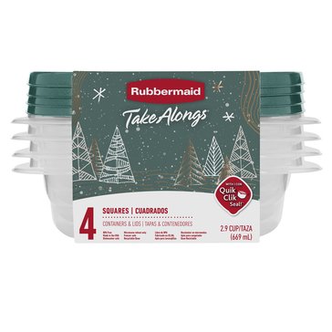 Rubbermaid Holiday TakeAlong 4PK 2.9C SQ