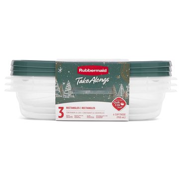 Rubbermaid Holiday TakeAlong 3PK 4C Rectangular