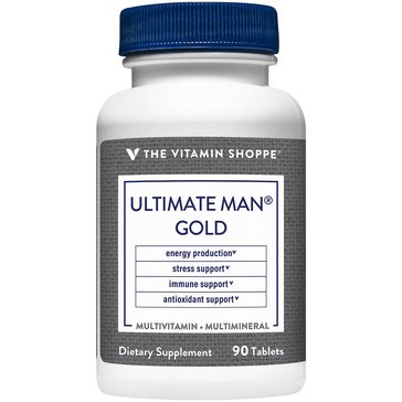The Vitamin Shoppe Ultimate Man Gold Multivitamin Tablets 90-count