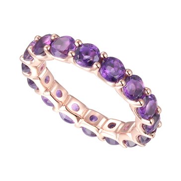 Amethyst Eternity Band