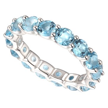 Blue Topaz Eternity Band