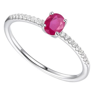 Oval Ruby and Diamond Ring