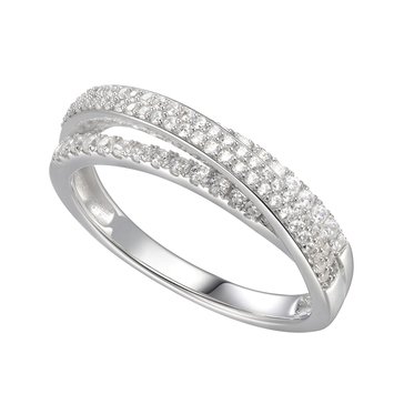 Cubic Zirconia Split-Band Ring