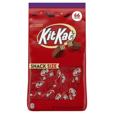 Kit Kat Halloween Snack Size Milk Chocolate Candy Bars, 66-Piece