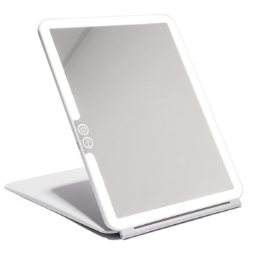Vanity Planet Pose LED Travel Mirror Grey