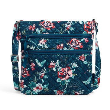 Vera Bradley Rose Toile Triple Zip Hipster