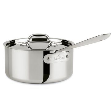 All Clad D3 Stainless 3-ply Bonded Sauce Pan with Lid