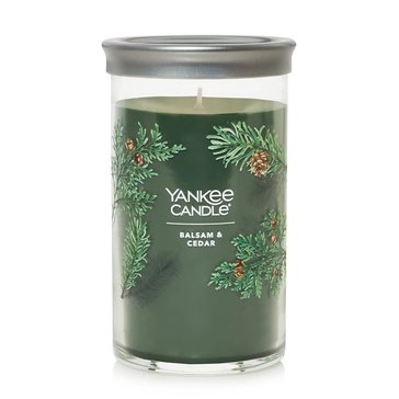 Yankee Candle Balsam and Cedar Signature Medium Pillar