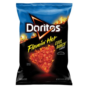 Doritos XXL Flamin' Hot Cool Ranch Tortilla Chips, 9.25oz