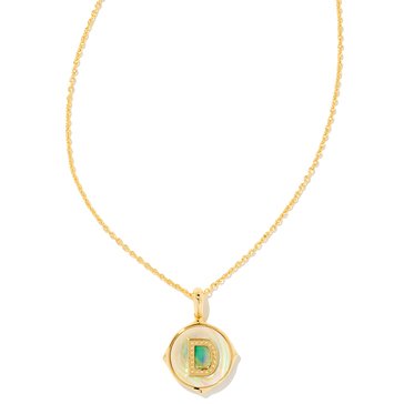 Kendra Scott Womens Letter D Disc Pendant Necklace