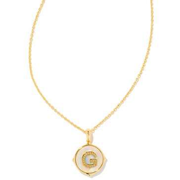Kendra Scott Womens Letter G Disc Pendant Necklace