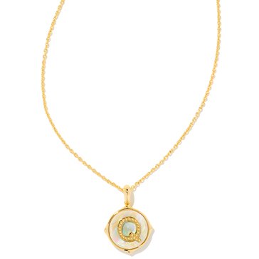 Kendra Scott Womens Letter Q Disc Pendant Necklace