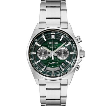 Seiko Men's Essentials Solar Chronograph Stainless Steel Bracelet Watch