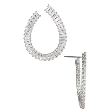 Nadri Womens Chateau Baguette Cubic Zirconia Frontback Necklace