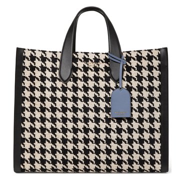 Kate Spade New York Manhattan Houndstooth Chenille Fabric Large Tote