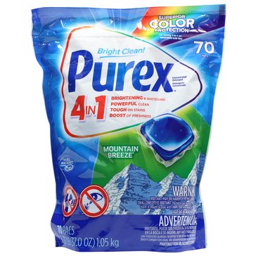 Purex Unit Dose 4-in-1 Mountain Breeze 66-70 COUNT