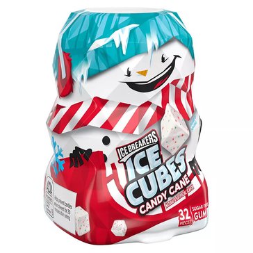 Ice Breakers Ice Cubes Candy Cane Flavored Gum, 2.6oz