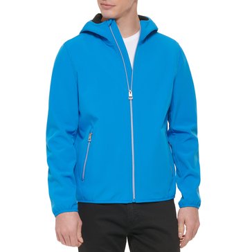 Guess Men's Soft Shell Hooded Lightweight Jacket