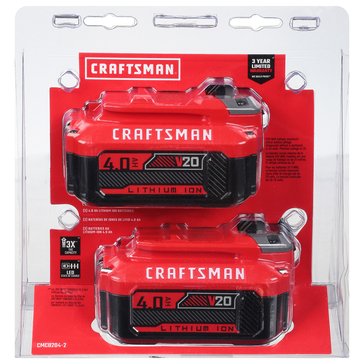 Craftsman 20-Volt 4.0Ah Li-Ion Battery 2Pk
