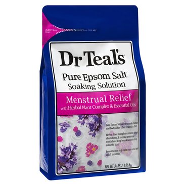 Dr. Teal's Menstual Relief with Herbal Plant Complex Essential Oils Salt Soaking Solution