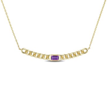 Sofia B. 1/5 cttw Octagon Amethyst Link Necklace