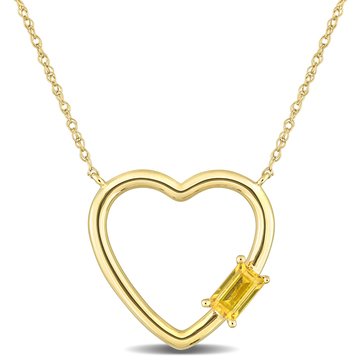 Sofia B. 1/3 ct Yellow Sapphire Open Heart Pendant