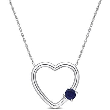 Sofia B. 1/3 ct Sapphire Open Heart Pendant