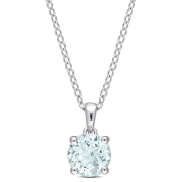 Sofia B. 1 1/7 cttw Aquamarine Solitaire Pendant