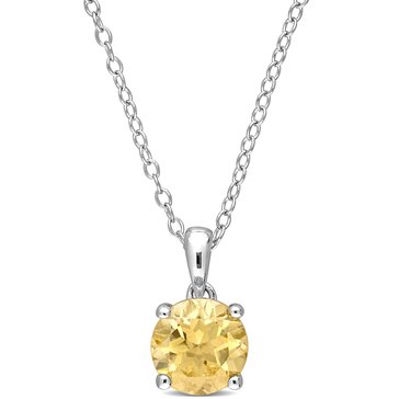Sofia B. 1 1/4 ct Citrine Solitaire Pendant