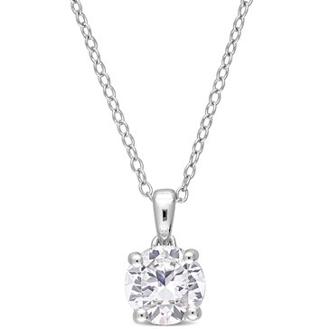 Sofia B. 1 5/8 cttw Created White Sapphire Solitaire Pendant