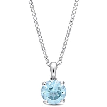 Sofia B. 1 1/2 cttw Sky Blue Topaz Solitaire Pendant