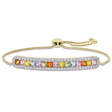 Sofia B. 4 3/8 cttw Multi-Color Sapphire Tennis Bracelet