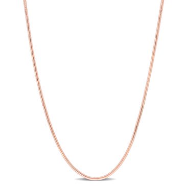Sofia B. Rose Plated Sterling Silver Snake Chain Necklace