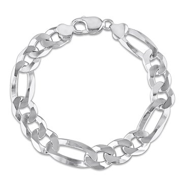 Sofia B. Sterling Silver Figaro Flat Chain Bracelet