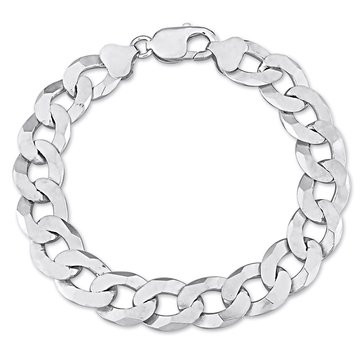 Sofia B. Sterling Silver Flat Curb Chain Bracelet