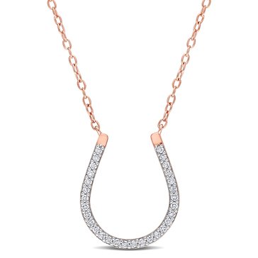 Sofia B. 1/6 cttw Diamond Horseshoe Pendant