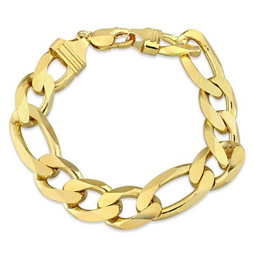 Sofia B. 18K Yellow Gold Plated Sterling Silver Figaro Chain Bracelet
