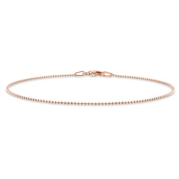 Sofia B. Rose Plated Sterling Silver Ball Chain Anklet