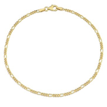 Sofia B. 18K Yellow Gold Plated Sterling Silver Figaro Chain Anklet