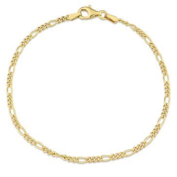 Sofia B. 18K Yellow Gold Plated Sterling Silver Figaro Chain Bracelet