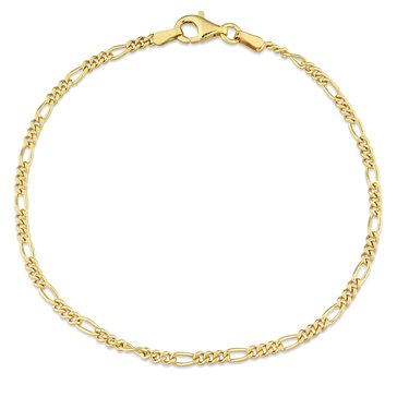 Sofia B. 18K Yellow Gold Plated Sterling Silver Figaro Chain Bracelet