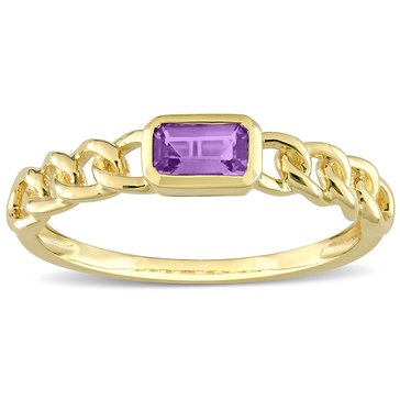 Sofia B. 1/5 cttw Octagon Amethyst Link Ring